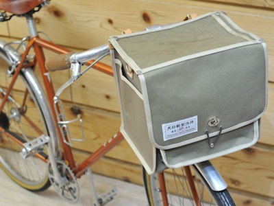 犬印純綿帆布 自転車用フロントバッグ（大） | 自転車鞄,フロント 