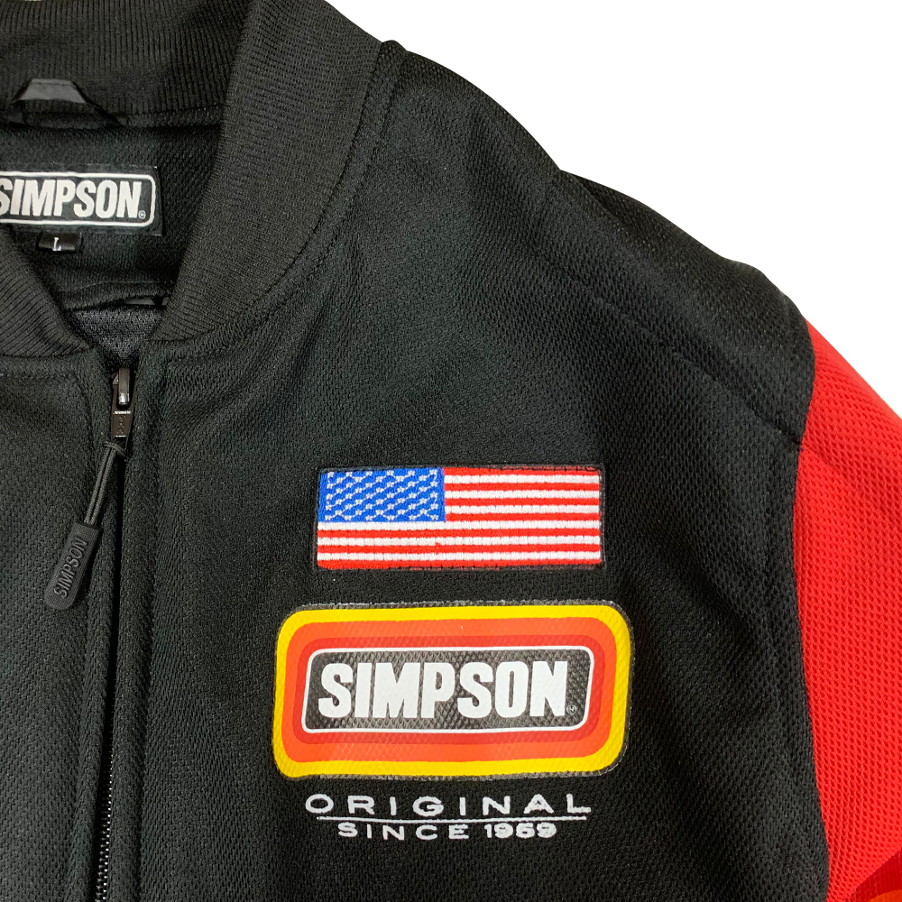 SIMPSON NSM-C06　ライダーズ メッシュクールジャケット　ヴィンテージロゴ　2023春夏
