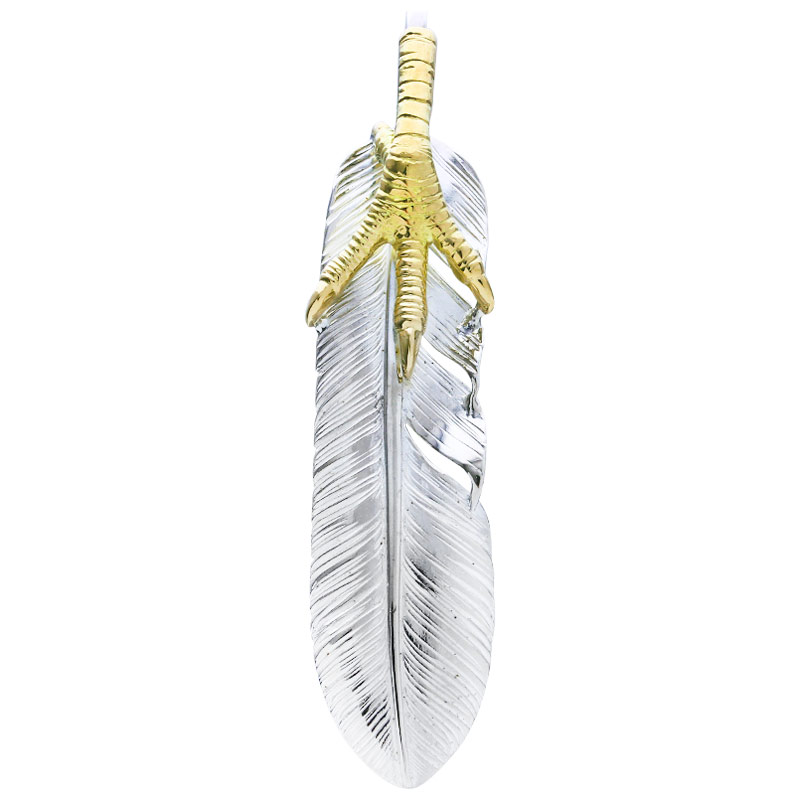 L old feather 01 K18 eagle claw pendant 01 - TARO WASHIMI ONLINE