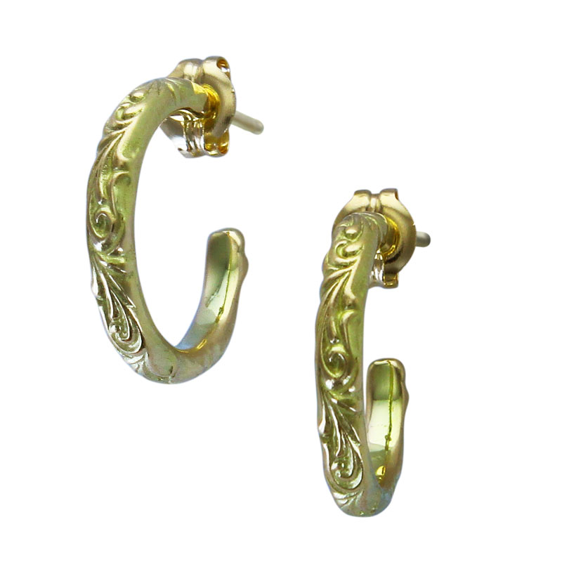 K18 arabesque ring pierce