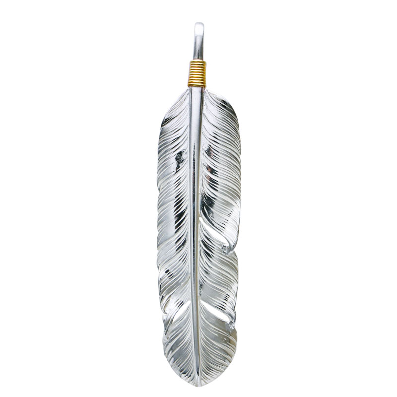 M feather 01 gold circle