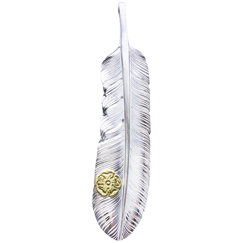 L old feather 02 S K18 flower metal