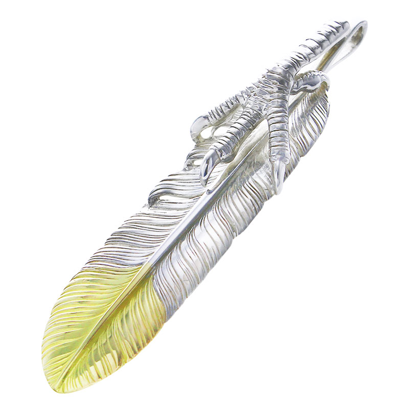 L old feather K18 top 02 eagle claw pendant 02