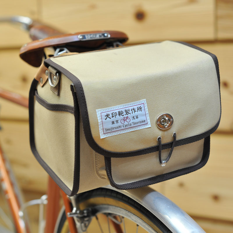 犬印純綿帆布 自転車用サドルバッグ（小）-犬印鞄製作所